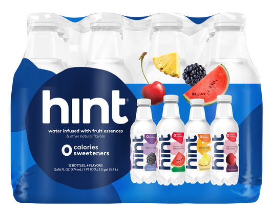 Hint Water Best Sellers Pack & Hint Water White Variety (24 Bottles), Zero Sugar